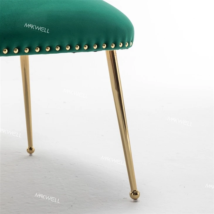 Shiny Gold Velvet Wedding Chair factory